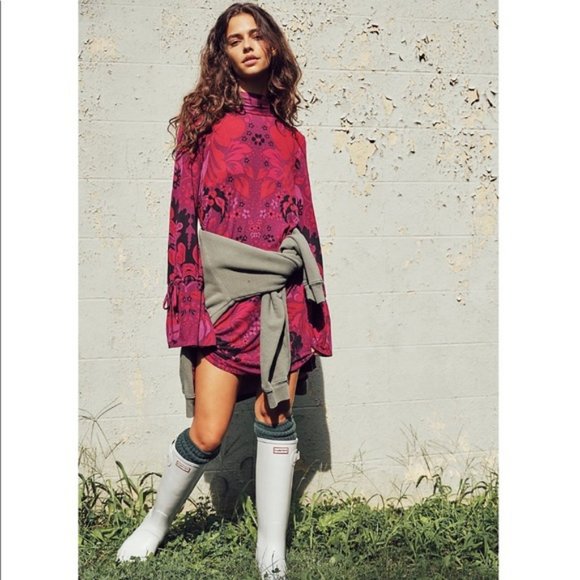 Free People High Neck Open Back Mod Mini Dress - Picture 2 of 5